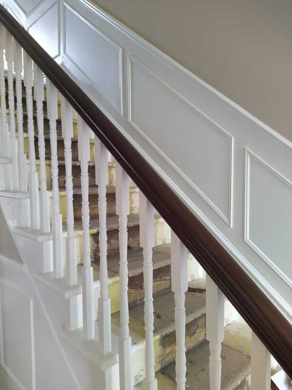 Panels painted in dulux diamond eggshell.